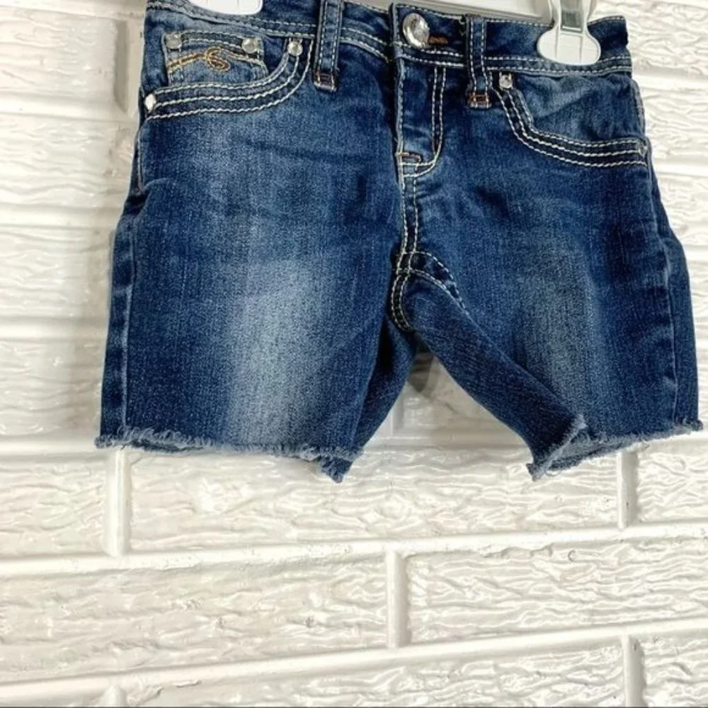 5/$25 Justice Premium Jeans Cut Off Jean Shorts Size 7R